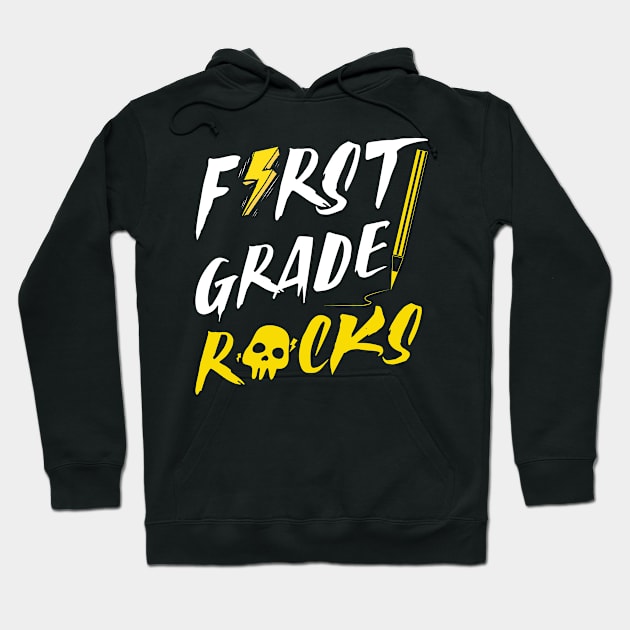 First Grade Rocks Hoodie by Cooldruck